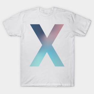 Gradient Letter X Initial Alphabet T-Shirt